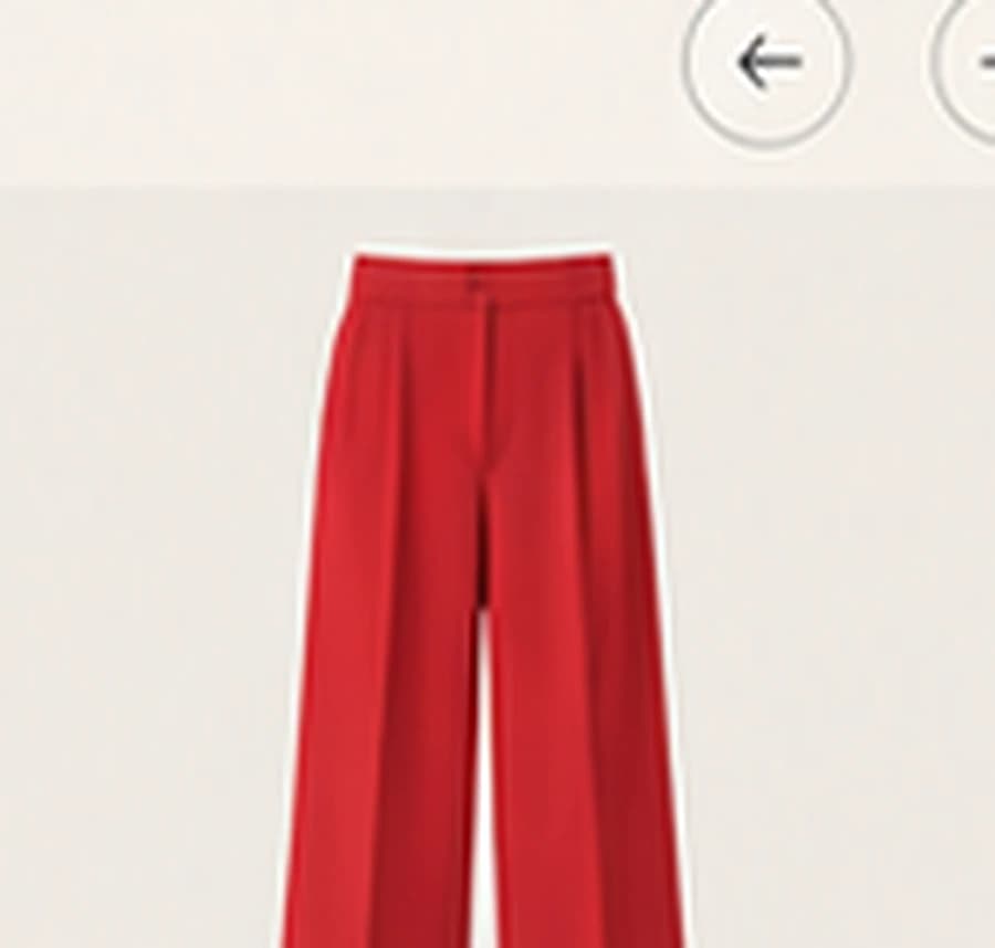 Pantalón rojo de pierna ancha Roma